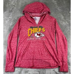 Fanatics Kansas City Chiefs Hoodie Womens L Red Super Bowl LV Graphic USA